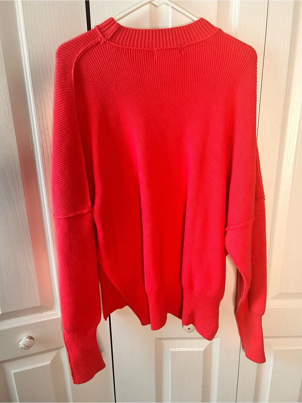 By Together Women’s Medium Pink Knit Oversized Ribbed Dolman Sweater